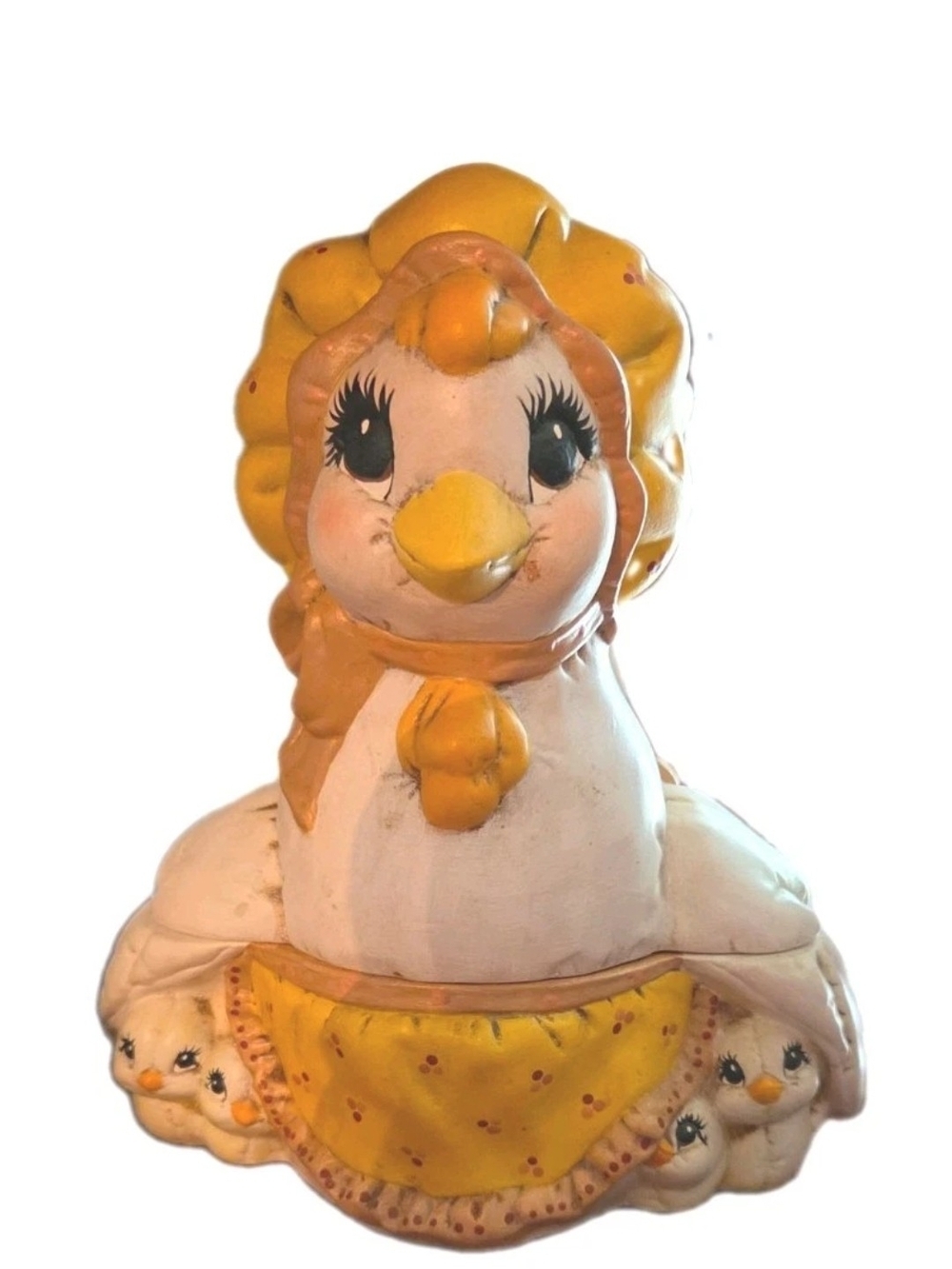 Vintage Mother Hen Chicken And Chicks Cookie Jar Cottage Core Grandma
